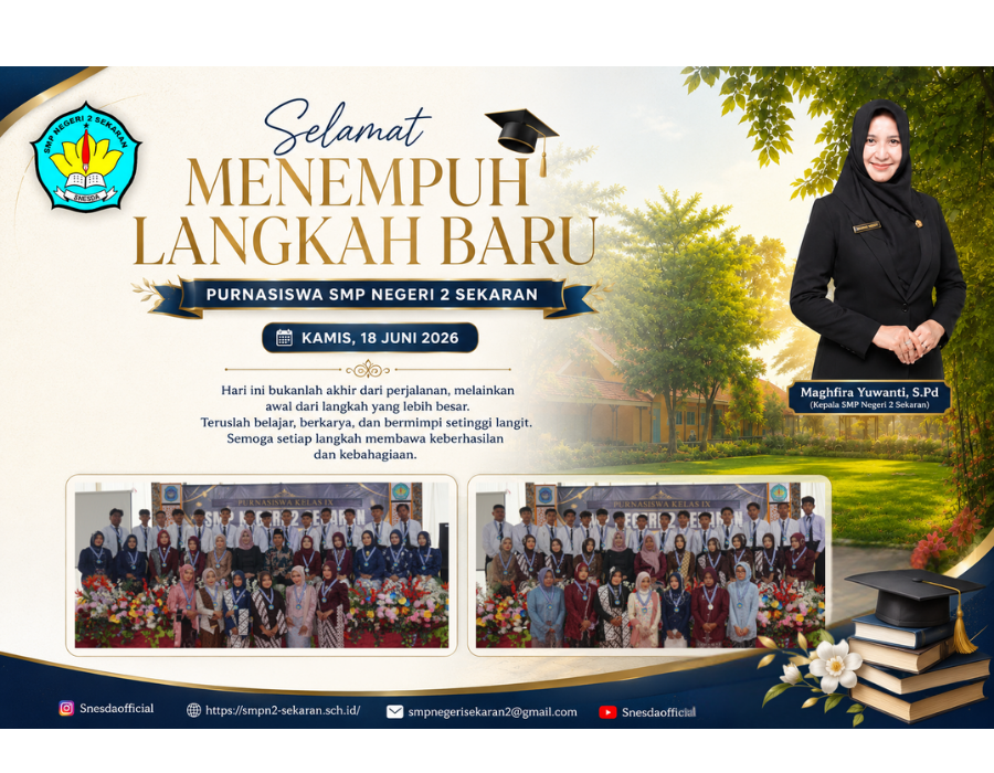 Purna Siswa Kelas IX SMP Negeri 2 Sekaran Tahun Pelajaran 2025/2026